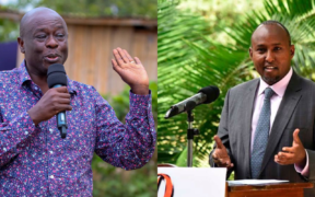 A photo collage of former DP Rigathi Gachagua and Suna East MP Junet Mohamed.