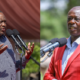 A photo collage of former President Uhuru Kenyatta and DCP Party leader Rigathi Gachagua