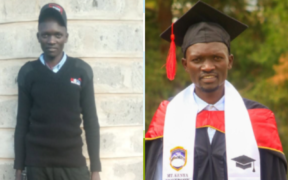 A photo of Elvas Kipruto Tuwei, the security giard who graduated from MT Kenya university. Photo/ Elvas Kipruto Tuwei/ FB