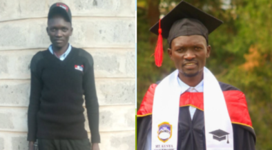 A photo of Elvas Kipruto Tuwei, the security giard who graduated from MT Kenya university. Photo/ Elvas Kipruto Tuwei/ FB