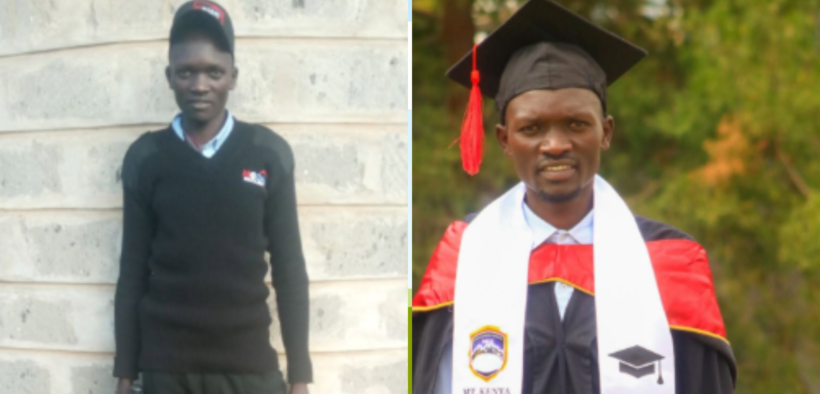 A photo of Elvas Kipruto Tuwei, the security giard who graduated from MT Kenya university. Photo/ Elvas Kipruto Tuwei/ FB