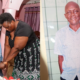 A photo of Ruth Odinga paying her respect to the late cousin Job Odima Atinga . Photo /Ruth Odinga