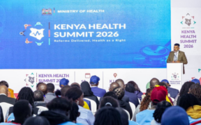A photo showing Cabinet Secretary for Health Aden Duale during the second day of Kenya Health Summit at the KICC. Photo Aden Duale