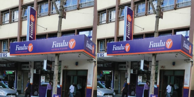 A photo showing Faulu bank entrace. Photo/ Courtesy
