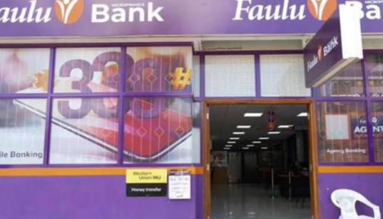 A photo showing Faulu bank entrace. Photo/ Courtesy
