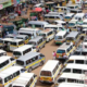A photo showing Matatu at a stage . Photo/ Courtesy