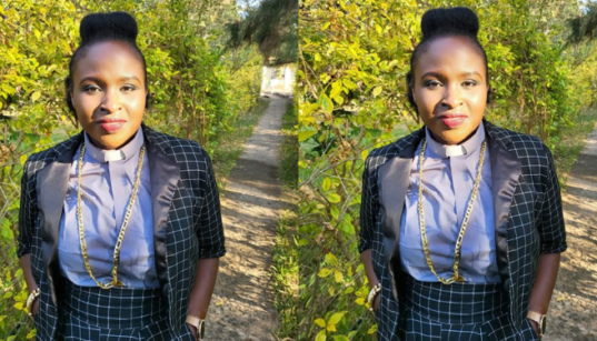 A photo showing Mercy Masika after her ordination as Reverend. Photo/ Mercy Masika / Fb
