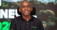 A photo showing Peter Ndegwa , the CEO of Safaricom during a past Annual General Meeting . Photo/ Safaricom
