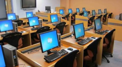 A photo showing the interior of a Cyber café in Kenya. Photo/ File