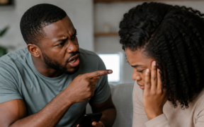 An ai genrated photo of a man confronting a lady after he caught her cheating . Photo/ Chatgpt