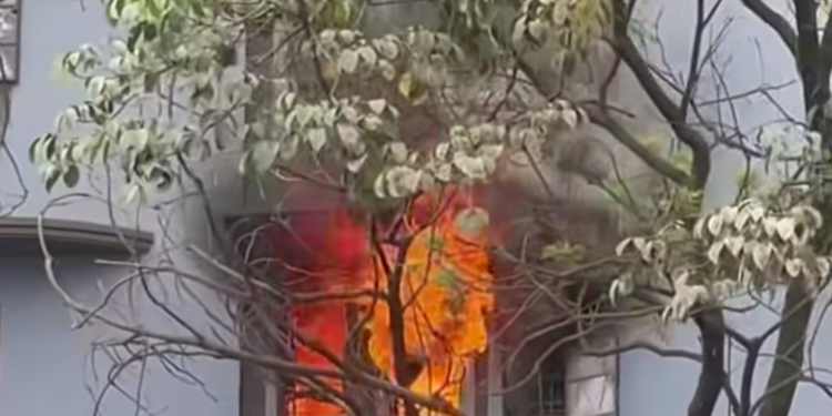 Fire outbreak at Lotus House Nairobi PHOTO/FB