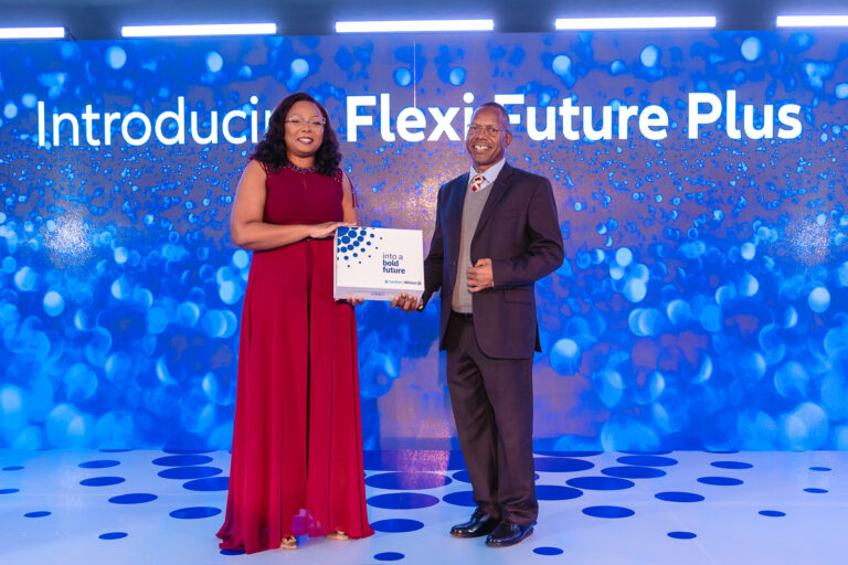 A photo of SanlamAllianz officials during the launch of Flexi Future in Nairobi. PHOTO/Sanlam
