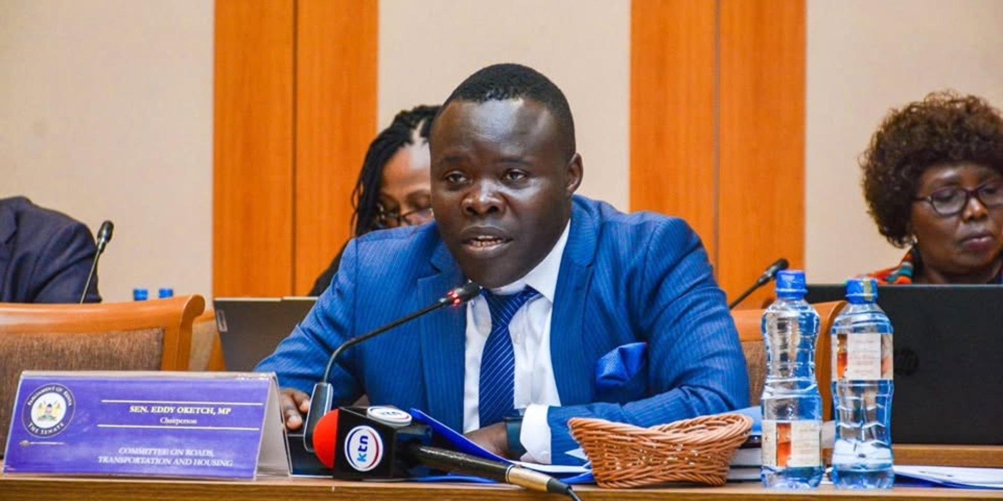 Migori Senator Eddy Oketch  during a past Senate Committe session