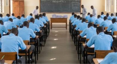 Students in a classroom doing an exam PHOTO/KNEC