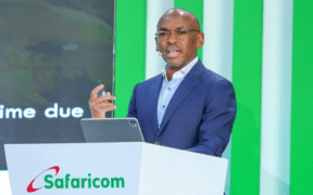 Safaricom CEO, Peter Ndegwa speaks during the Safarivom PLC's inaugural investors day in Nairobi on February 16, 2023. PHOTO/ Peter Ndegwa.