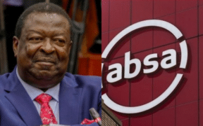 A photo collage of Prime Cabinet Secretary Musalia Mudavadi on October 17, 2022 and Absa Bank headquarters in Westlands. PHOTO/Nation/Uzamart