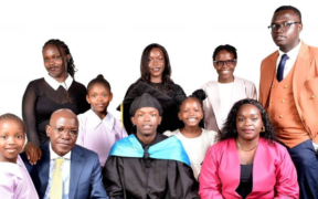 A photo of Senator Boni Khalwale, his late wife Gloria Khalwale and their children during the graduation of his son Engine Kukaste Khalwale in 2025. PHOTO/ Boni Khalwale X