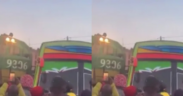 Screengrabs from the aftermath of the collision after a train collided into a PSV Bus in Githurai. PHOTO/ Screengrab