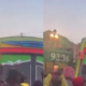 Screengrabs from the aftermath of the collision after a train collided into a PSV Bus in Githurai. PHOTO/ Screengrab