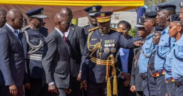President William Ruto inspecting the new police uniform at Kiganjo, Nyeri County, on August 28, 2026.Photo/ PCS