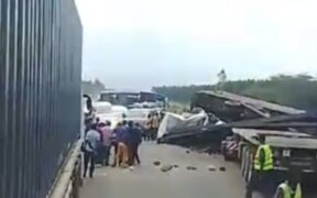 Accident reported at Salgaa Simba Cement. PHOTO/ SCREENGRABM