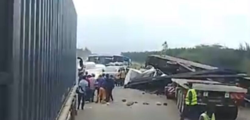 Accident reported at Salgaa Simba Cement. PHOTO/ SCREENGRABM