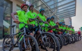 Starehe boys who are cycling to Mombasa PHOTO/Safaricom