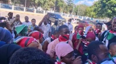 Youths outside Mombasa County Assembly PHOTO/FB