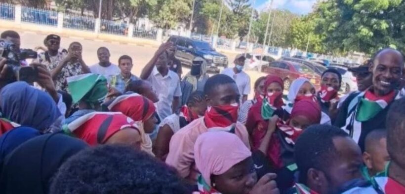 Youths outside Mombasa County Assembly PHOTO/FB