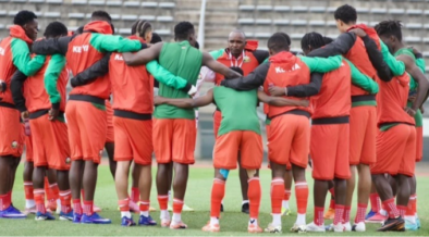 Harambee Stars team members in a stadium PHOTO/NMG