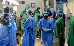 KNH doctors in theatre performing a heart surgery PHOTO/KNH