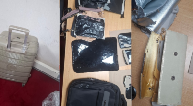 A collage photo of the intercepted cocaine at JKIA worth Ksh 13.5 Million. PHOTO/ DCI X
