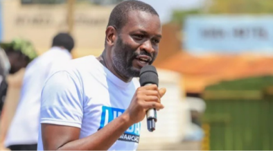 Edwin Sifuna in a political rally PHOYO/X