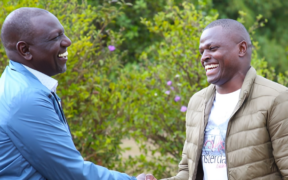 A past photo of Presidewnt William Ruto and Kiharu MP Ndindi Nyoro. PHOTO/ Courtesy