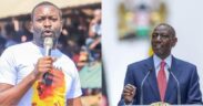 A collage of president Ruto and Senator Sifuna PHOTO/X