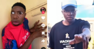 A collage photo of Derrick Omollo from his tiktok videos and his photo. Photo/ Courtesy