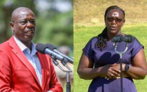 A photo collage of former DP Rigathi Gachagua and Gladys Wanjiru
