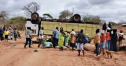 A photo showing the lorry after it overturned in Kitui leaving five people dead. Photo/ File