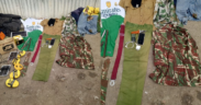 A photo shows the recovered government stores, AP uniform during the Isinya operation. Photo/ DCI