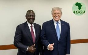 President William Ruto alongside US President Donald Trump. PHOTO/ FB
