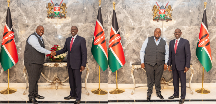 Collage photo showing President William Ruto and Wicknell Chivayo, Zimbabwean businessman after their business meeting on September 8, 2026 . Photo /Wicknell Chivayo /X