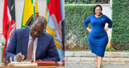 Collage photo showing president William Ruto and Millicent Omanga. Photo/ File