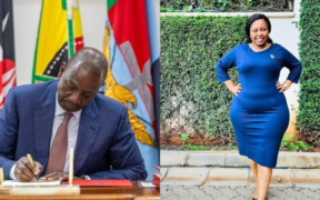 Collage photo showing president William Ruto and Millicent Omanga. Photo/ File