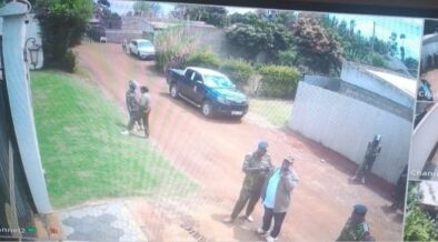 DCI officers outside Gitonga's home in Manyatta PHOTO/X