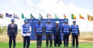 President William Ruto and Nigerian businessman Aliko Dangote break ground for the Dangote East Africa Refinery in Lamu county on September 30, 2026, joined by other regional leaders including Yoweri Museveni (Uganda), Abiy Ahmed (Ethiopia), Jean-Luc Savi de Tové (Togo). PHOTO/ PCS