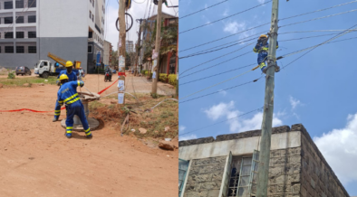 Photo showing Kenya Power team carrying out the transformer maintainance in Nairobi . Photo/ Kenya Power