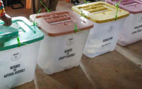 Photo showing ballot boxes during an election day in Kenya . Photo/ Courtesy