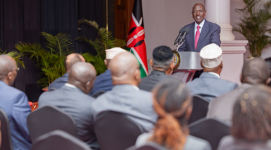 President William Ruto speaking during the signing of Kenya- Italy Deal on building of new hospital . Photo William Ruto X