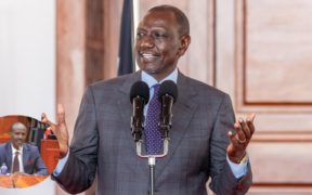 President William Ruto with an insert of Wilson Sossion