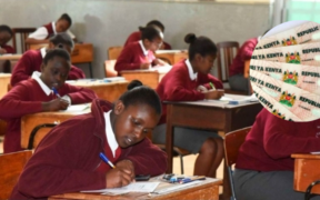 A photo of KCSE candidates at Moi Girls' High School in Eldoret town, Uasin County, tackle an examination paper on November 07, 2023 and an insert of National Identity Cards. PHOTO/Jared Nyataya | Nation Media Group/ Immigration Department FB